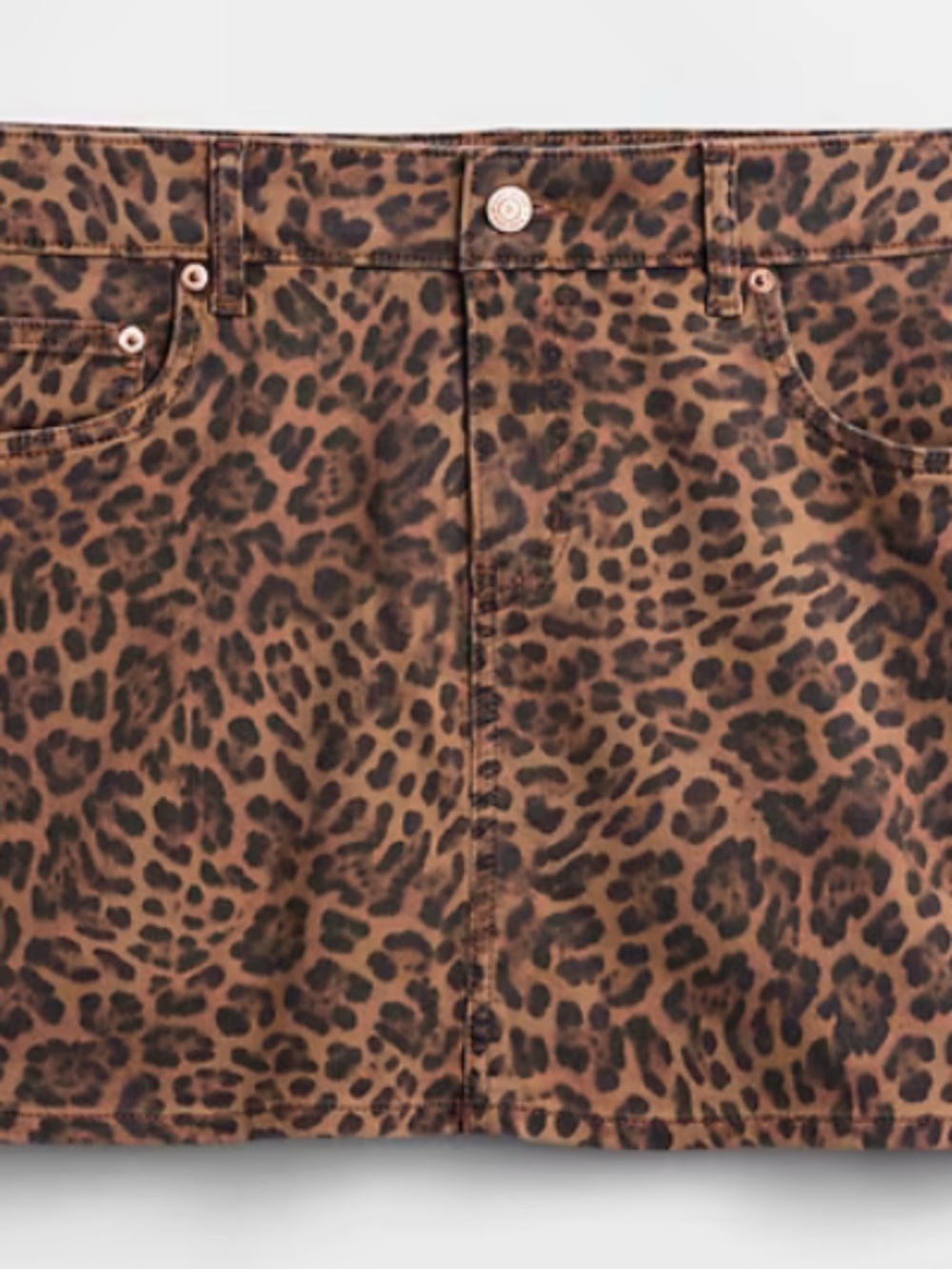 PLUS SIZE: GAP Denim Leopard Mini Skirt